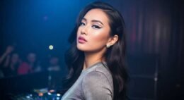 Glamorous female DJ at a Kuala Lumpur nightclub.