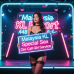 Woman holding "Malaysia KL Special Sex" sign. Massage B2B, KL Call Girl.