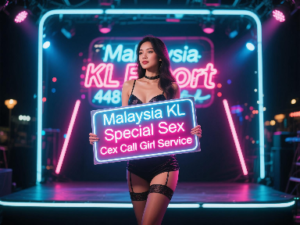 Woman holding "Malaysia KL Special Sex" sign. Massage B2B, KL Call Girl.
